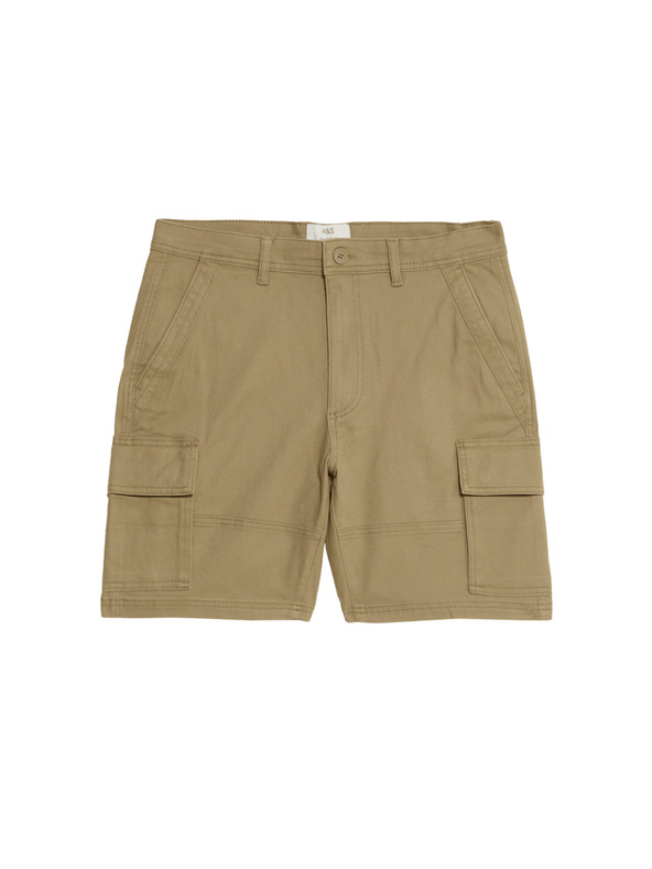 Marks & Spencer Rastežljive cargo kratke hlače Marks & Spencer smeđa