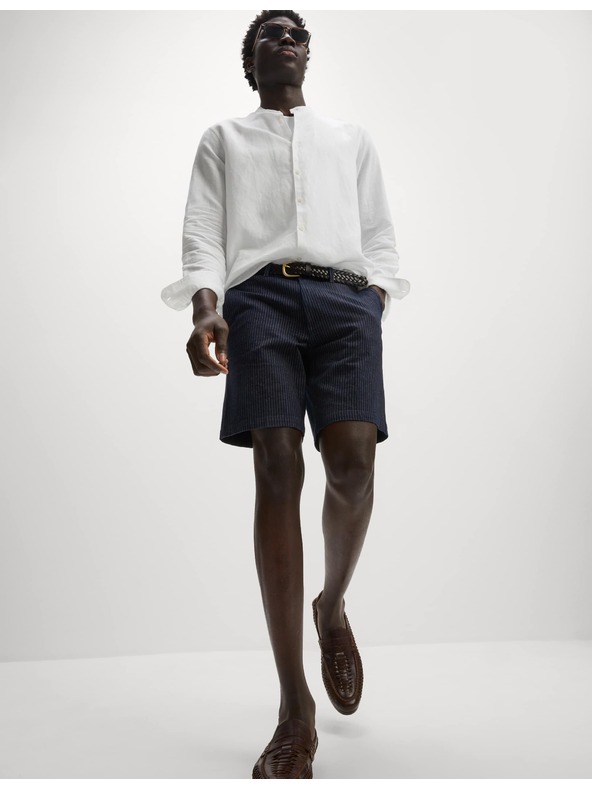 Marks & Spencer Chino kratke hlače s djelomično elastičnim strukom Marks & Spencer mornarsko plava