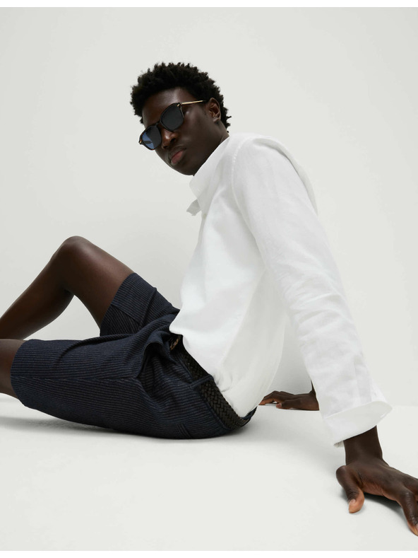 Marks & Spencer Chino kratke hlače s djelomično elastičnim strukom Marks & Spencer mornarsko plava