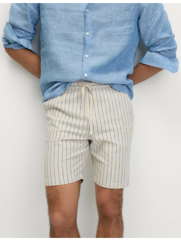 Marks & Spencer Kratke hlače od lnene mješavine, s elastičnim strukom Marks & Spencer bež