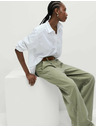 Marks & Spencer Nabrane hlače širokih nogavica s visokim udjelom pamuka Marks & Spencer smeđa