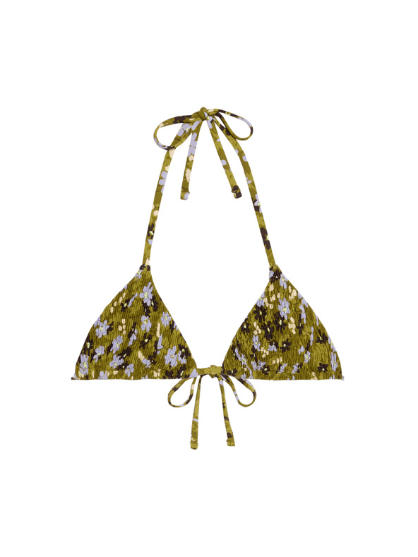 Marks & Spencer Trokutasti gornji dio bikinija s printom i naborima Marks & Spencer zelena