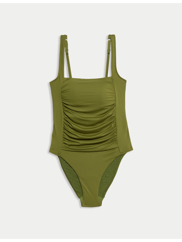 Marks & Spencer Kupaći kostim koji oblikuje trbuh, s umetcima i kvadratnim izrezom Marks & Spencer zelena