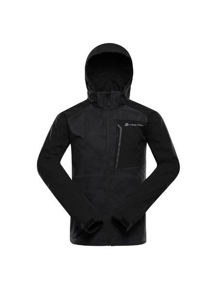 ALPINE PRO Muška softshell jakna s membranom ALPINE PRO HOOR black varijanta pa