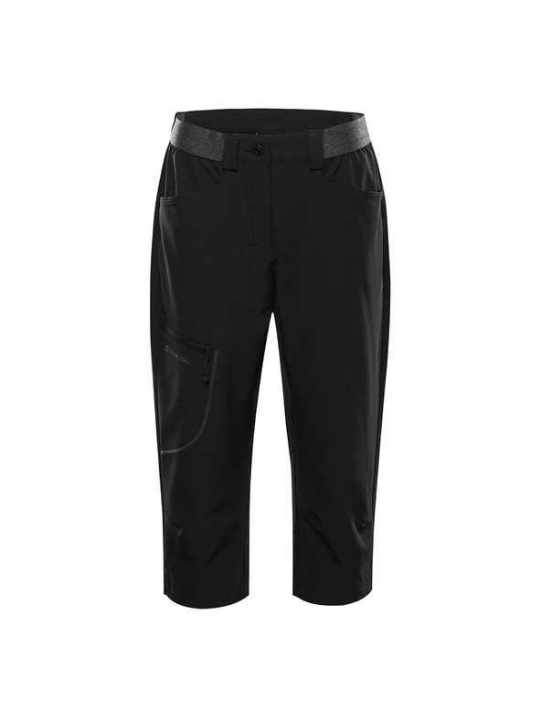 ALPINE PRO Ženske softshell capri hlače ALPINE PRO WEDERA 2 black