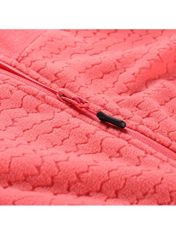 ALPINE PRO Ženska topla dukserica od mikroflisa ALPINE PRO SIUSA 3 calypso coral