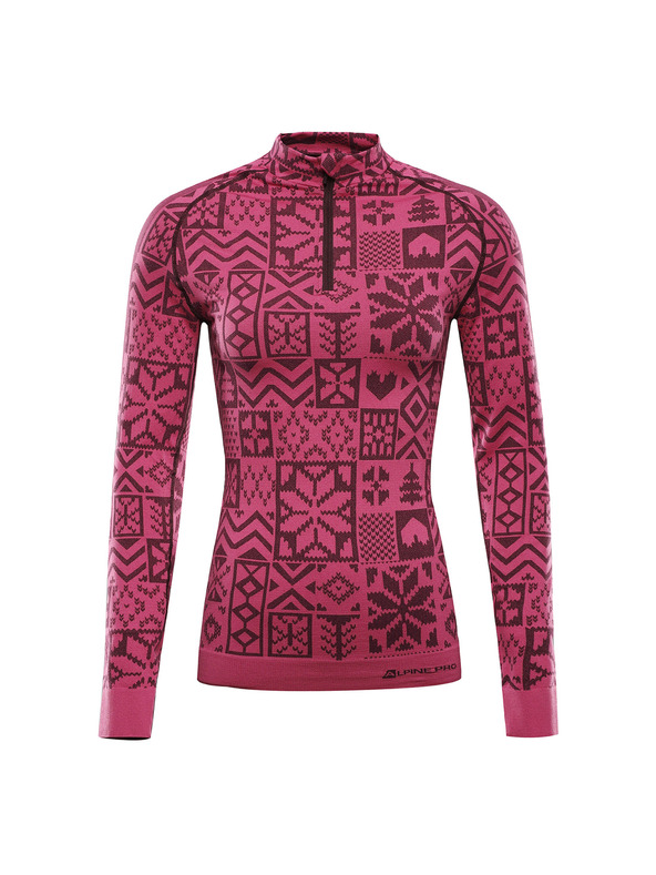 ALPINE PRO Žensko funkcionalno rublje - majica ALPINE PRO SEAMA fuchsia fedora