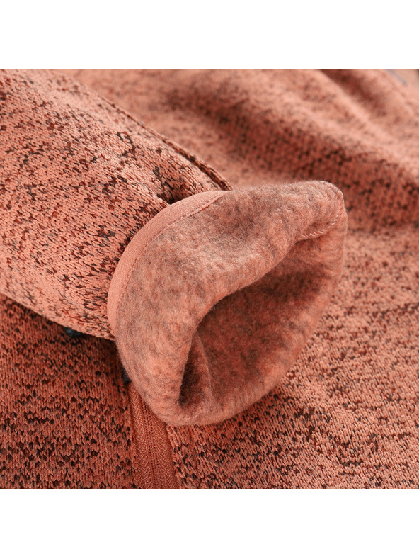 ALPINE PRO Ženski topli pulover na patent ALPINE PRO ZEGA 2 tawny orange