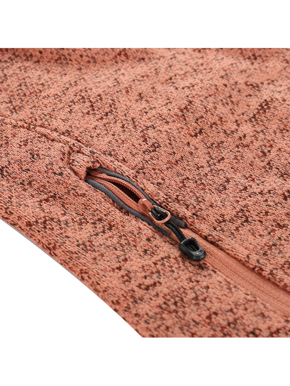 ALPINE PRO Ženski topli pulover na patent ALPINE PRO ZEGA 2 tawny orange