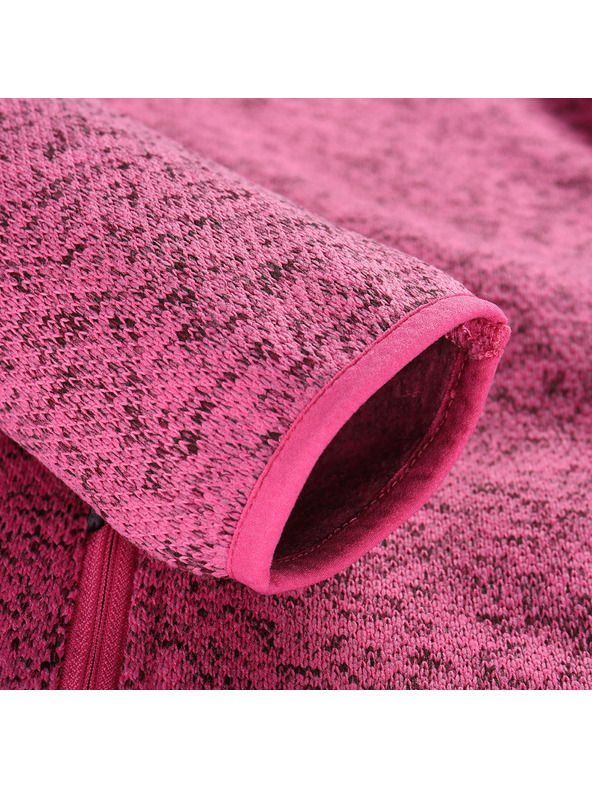 ALPINE PRO Ženski topli pulover na patent ALPINE PRO ZEGA 2 fuchsia fedora