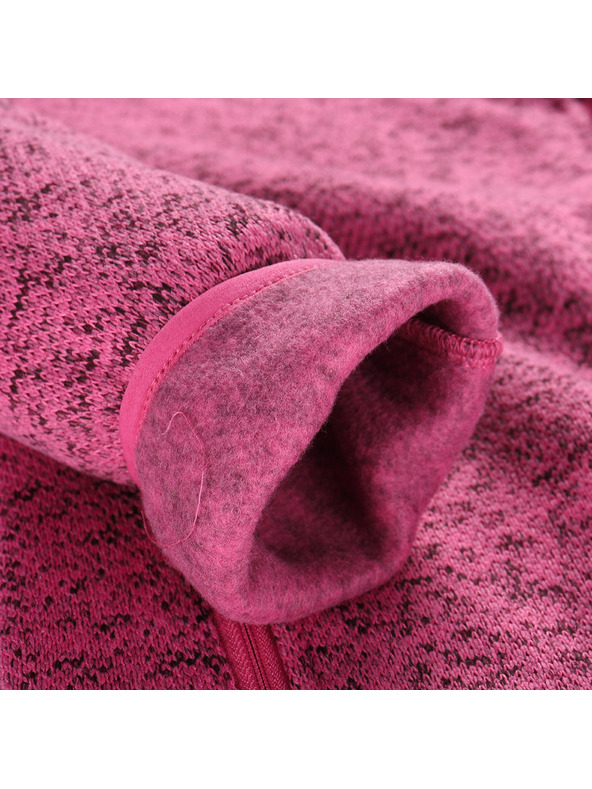 ALPINE PRO Ženski topli pulover na patent ALPINE PRO ZEGA 2 fuchsia fedora
