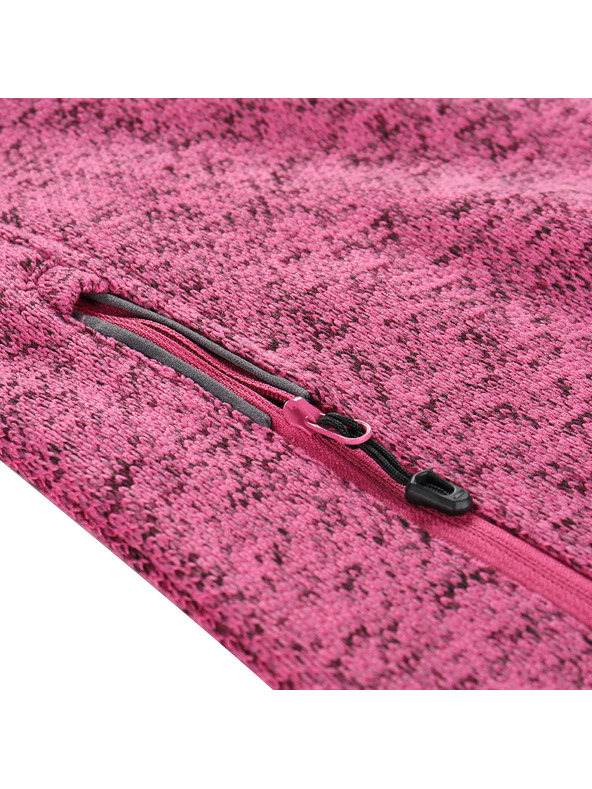 ALPINE PRO Ženski topli pulover na patent ALPINE PRO ZEGA 2 fuchsia fedora