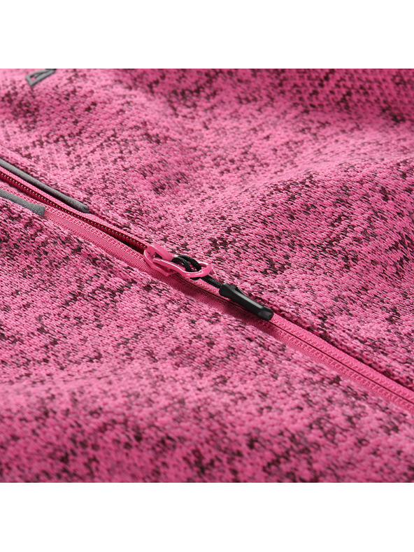 ALPINE PRO Ženski topli pulover na patent ALPINE PRO ZEGA 2 fuchsia fedora