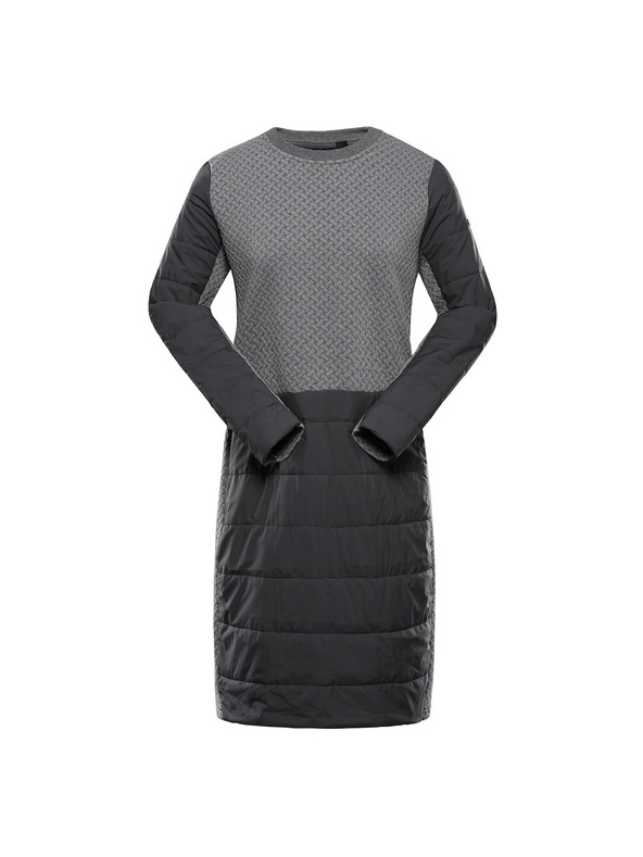 ALPINE PRO Ženske haljine s toplom podstavom hi-therm ALPINE PRO OLWA dk.true gray