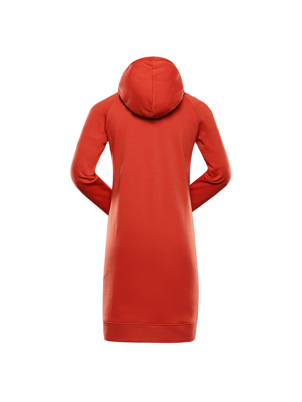 ALPINE PRO Ženske mikina haljine ALPINE PRO OLEBA red clay