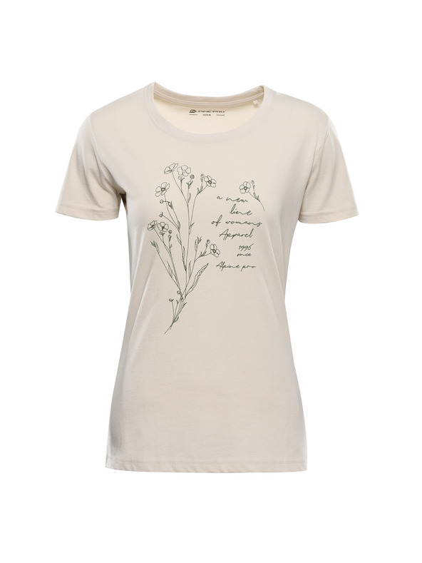 ALPINE PRO Ženska majica od organske pamučne tkanine ALPINE PRO TERMESA 3 moonbeam varijanta pb