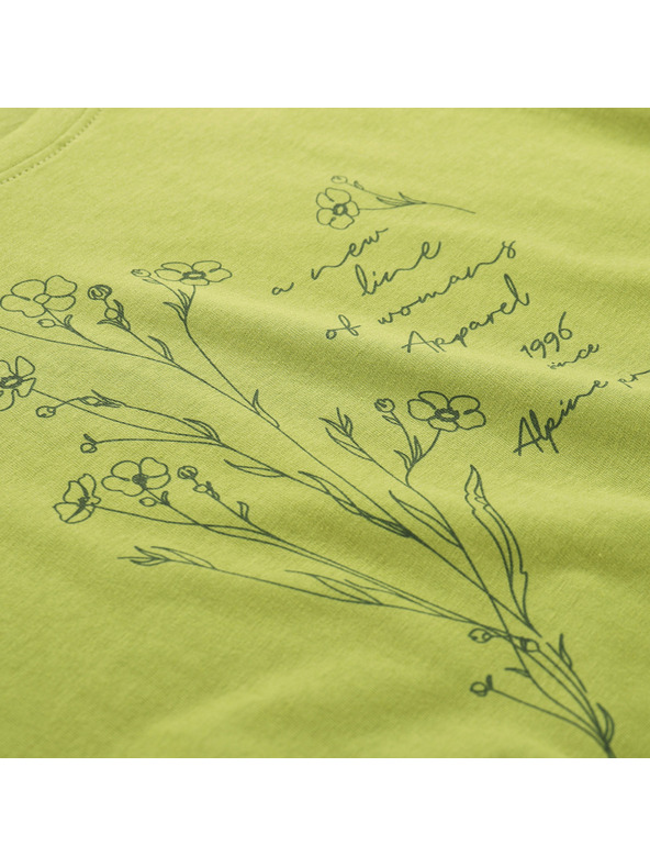 ALPINE PRO Ženska majica od organske pamuke ALPINE PRO TERMESA 3 green oasis varijanta pb