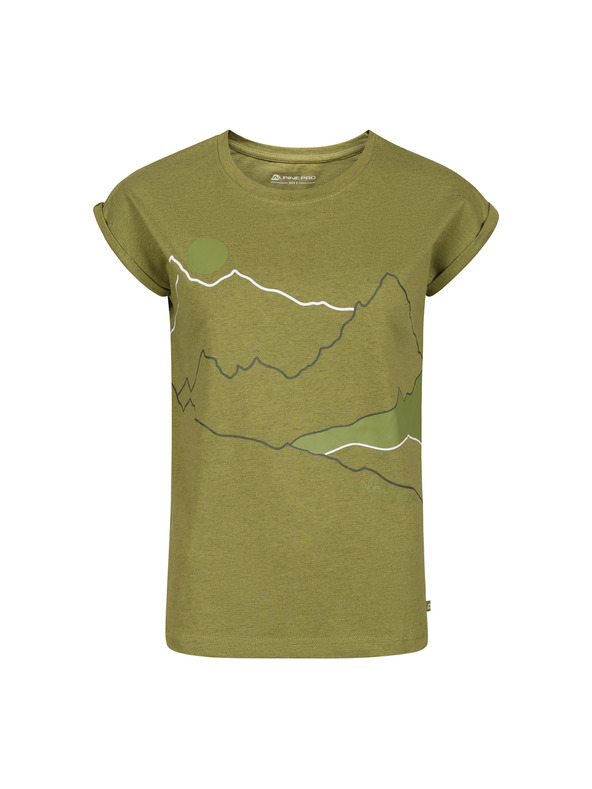 ALPINE PRO Ženska majica od nemršljivog materijala ALPINE PRO NOGERA green oasis varijanta pa
