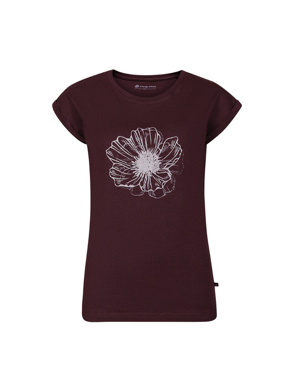 ALPINE PRO Ženska majica od nezgužvajućeg materijala ALPINE PRO NOGERA winetasting varijanta pb