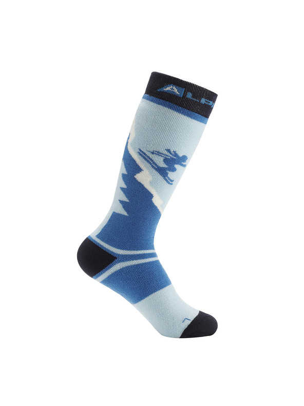 ALPINE PRO Dječje skijaške čarape od merino vune ALPINE PRO SKYRO windsurfer