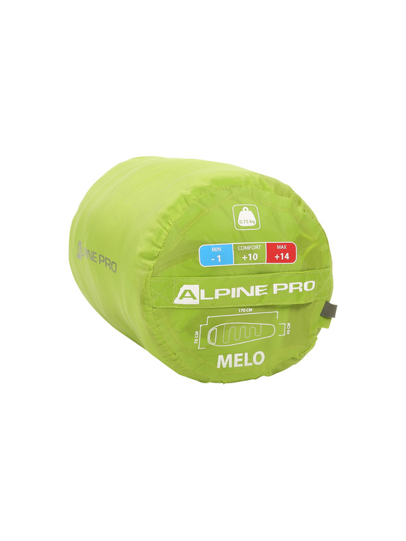 ALPINE PRO Dječji mumijski vreći za spavanje ALPINE PRO MELO lime green