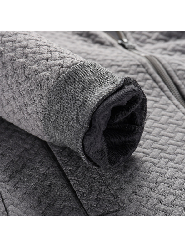 ALPINE PRO Dječja melanž dukserica s kapuljačom ALPINE PRO LELO dk.true gray