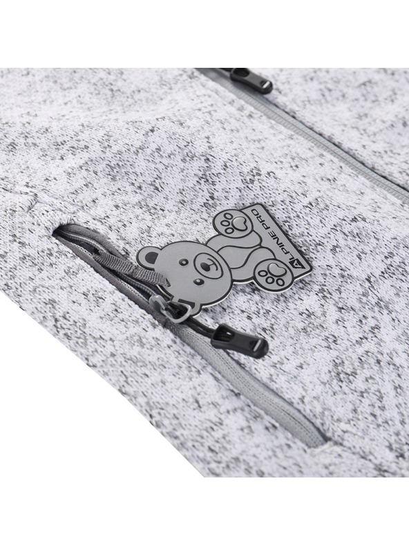 ALPINE PRO Dječji topli džemper s patentom ALPINE PRO ZEGO 2 white