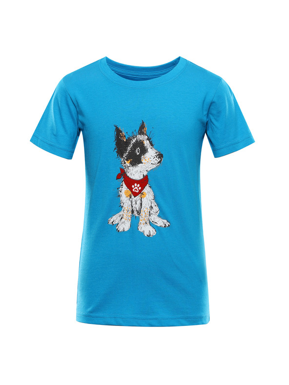 ALPINE PRO Dječja majica od organske pamuke ALPINE PRO ECOMO 3 neon atomic blue varijanta pb