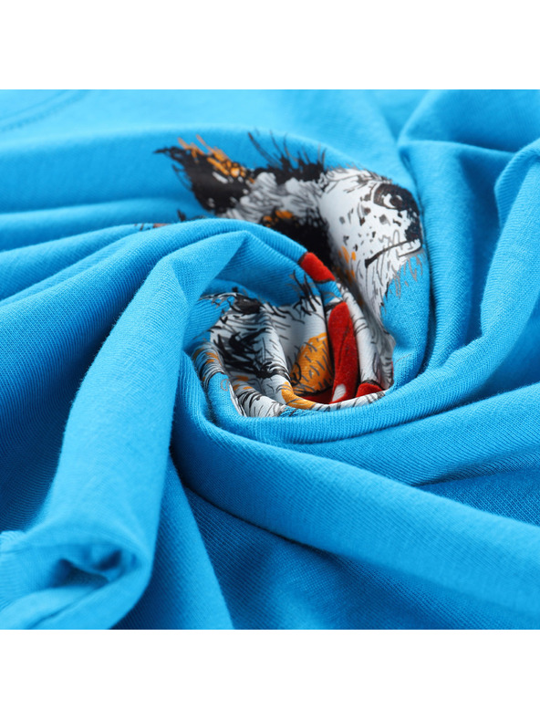 ALPINE PRO Dječja majica od organske pamuke ALPINE PRO ECOMO 3 neon atomic blue varijanta pb