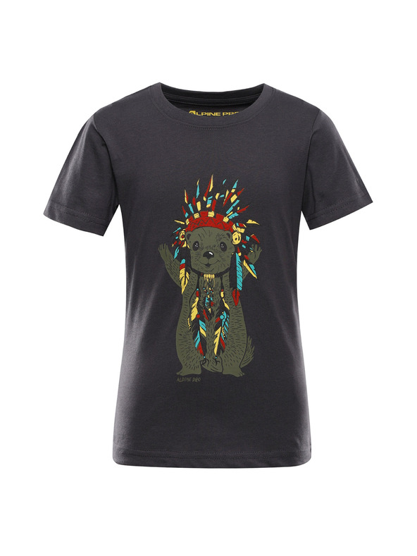 ALPINE PRO Dječja majica od organske pamuke ALPINE PRO ECOMO 3 obsidian varijanta pa