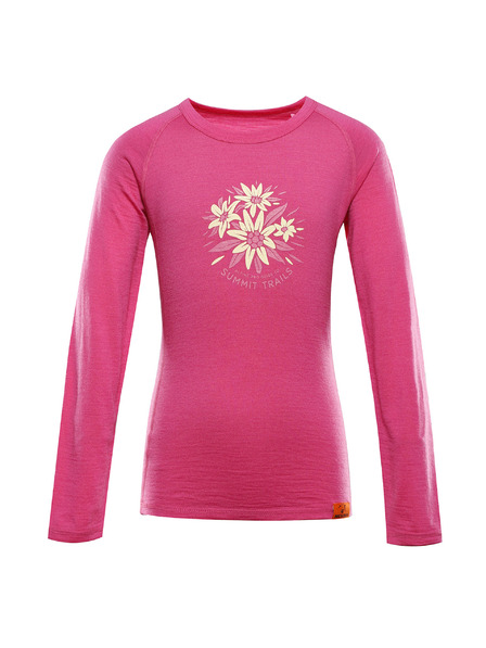 ALPINE PRO Dječja merino majica ALPINE PRO MERENO fuchsia fedora varijanta pb
