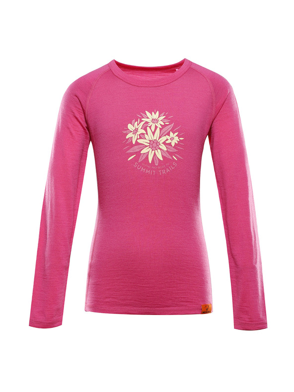 ALPINE PRO Dječja merino majica ALPINE PRO MERENO fuchsia fedora varijanta pb