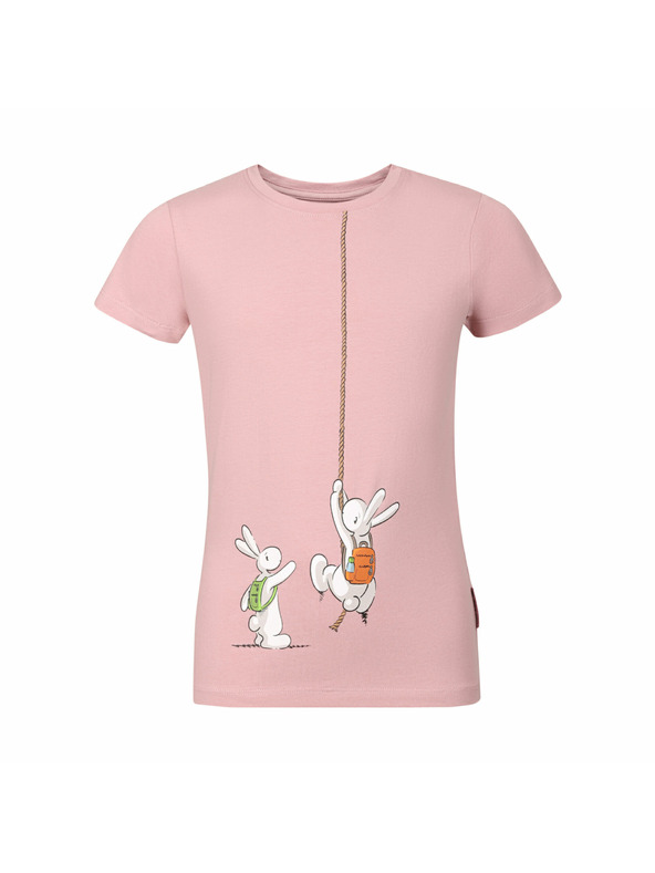 ALPINE PRO Dječja pamučna majica bob i bobek ALPINE PRO BOBBO pale mauve