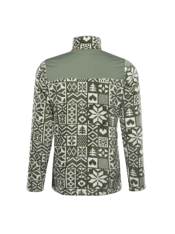 ALPINE PRO Muška flis dukserica sa supratherm ALPINE PRO EFLIN oil green varijanta pa