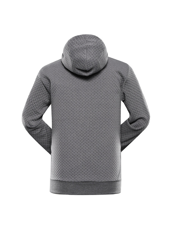 ALPINE PRO Muška dukserica s kapuljačom ALPINE PRO LEL dk.true gray