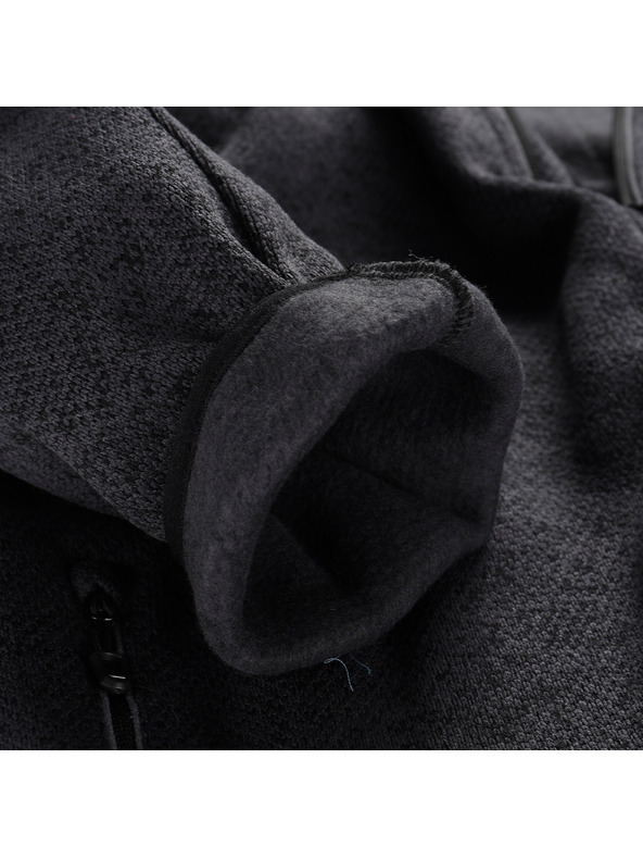 ALPINE PRO Muški topli džemper s patentom ALPINE PRO ZEG 2 black