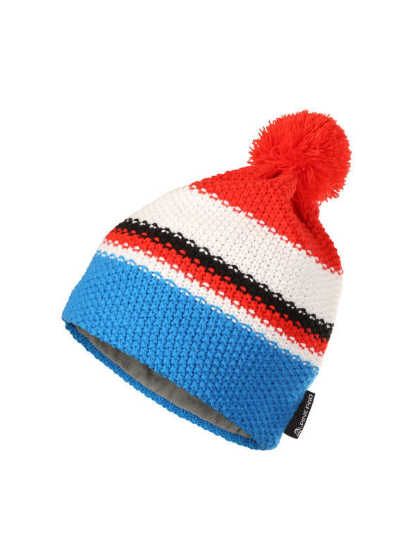 ALPINE PRO Zimska kapa s pompom ALPINE PRO FERR cherry tomato