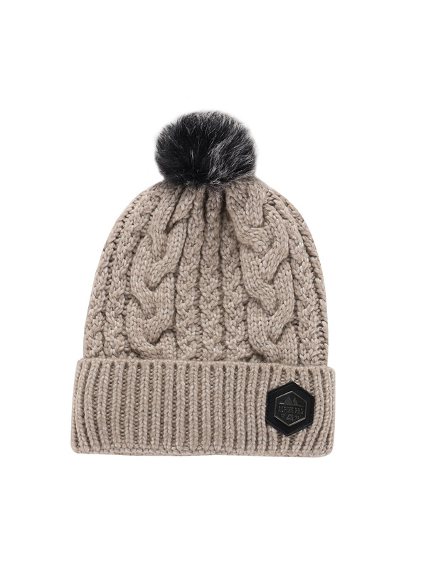 ALPINE PRO Zimska kapa s pompom ALPINE PRO ORGE moonbeam