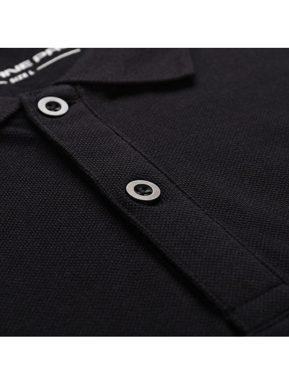 ALPINE PRO Majica s ovratnikom i gumbima ALPINE PRO GERBE black varijanta pa