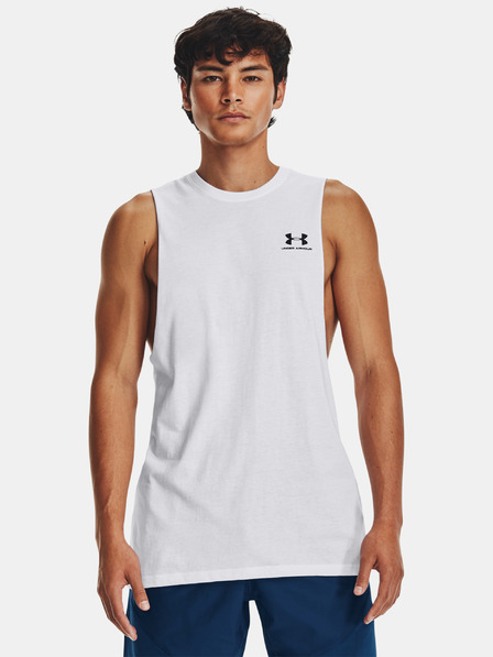 Under Armour Muška majica bez rukava Under Armour UA LEFT CHEST CUT OFF TANK-WHT