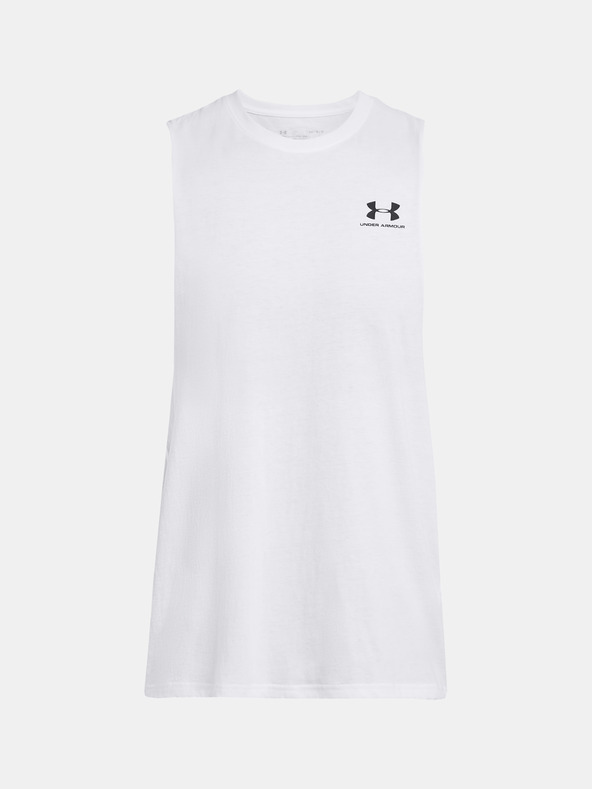 Under Armour Muška majica bez rukava Under Armour UA LEFT CHEST CUT OFF TANK-WHT