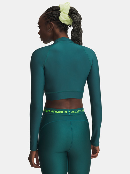 Under Armour Ženska majica Under Armour HeatGear Crop Mock LS-GRN