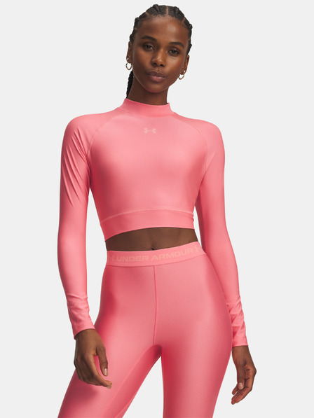 Under Armour Ženska majica Under Armour HeatGear Crop Mock LS-PNK