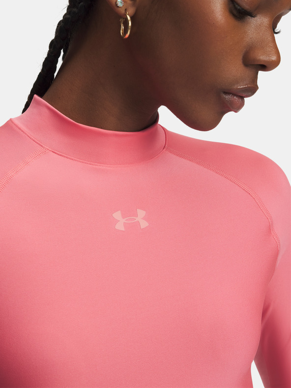 Under Armour Ženska majica Under Armour HeatGear Crop Mock LS-PNK