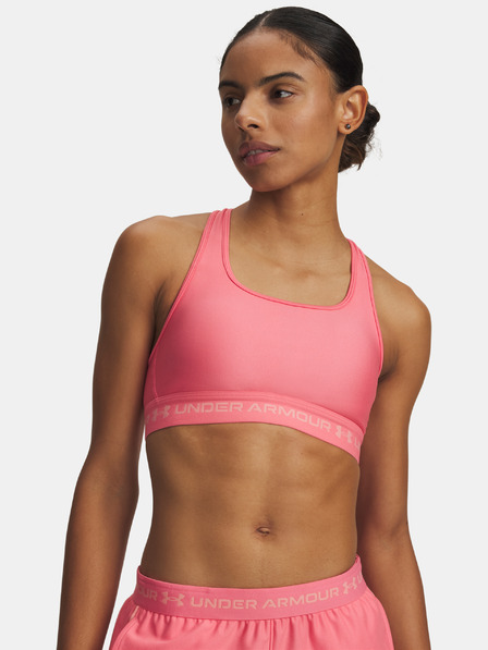 Under Armour Ženski grudnjak Under Armour Crossback Mid Bra-PNK