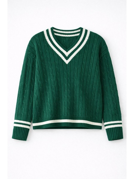 GAP Pamučni V-izrez džemper GAP