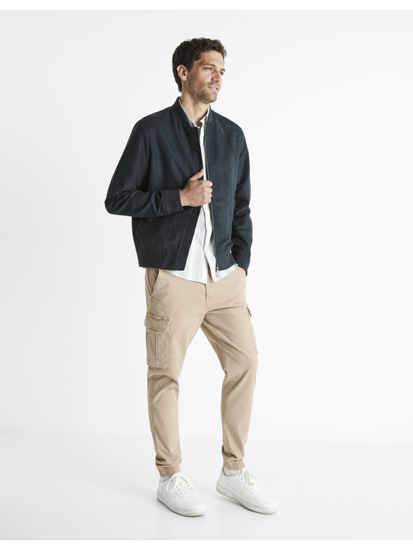 Celio Tamnoplava muška bomber jakna u završnici od antilopa Celio Budain