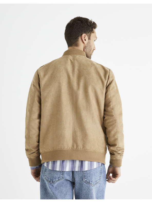 Celio Svijetlosmeđa muška bomber jakna u završnici od antilopa Celio Budain