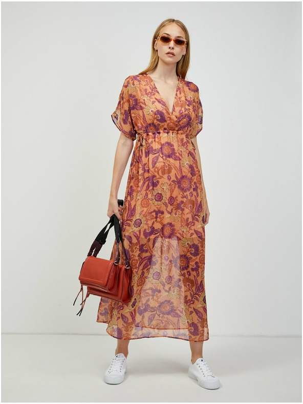 Orsay Narančasta duga haljina cvjetnog uzorka ORSAY