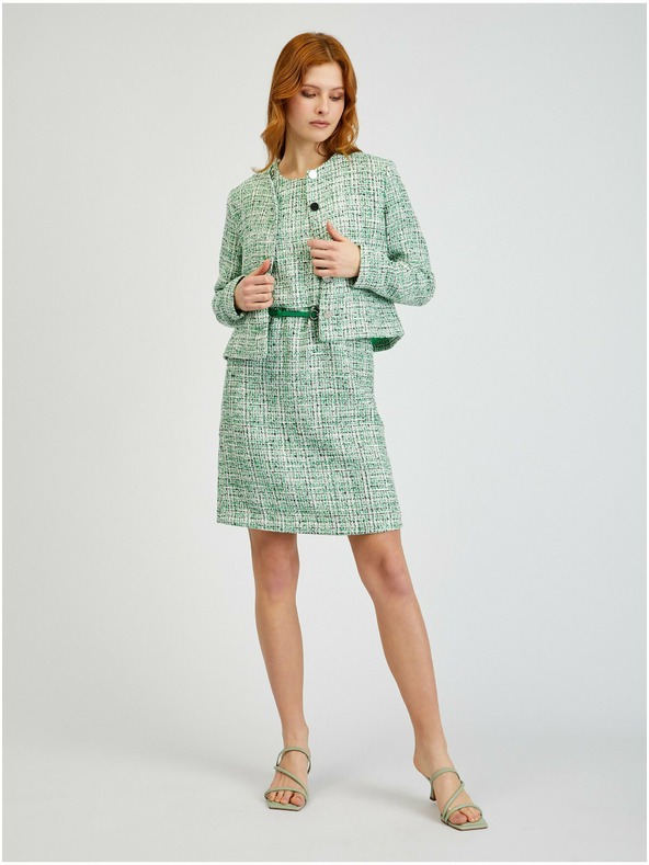 Orsay Zelena ženska haljina s uzorkom i remenom ORSAY